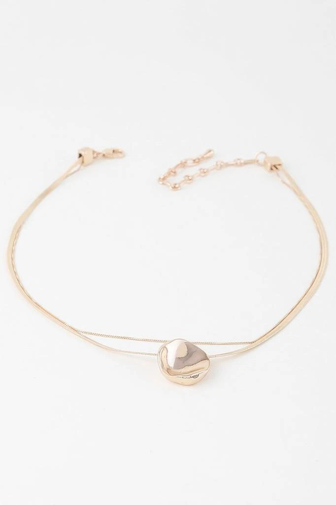 TRUEDAMES Reflection Plate Snake Chain Necklace 2