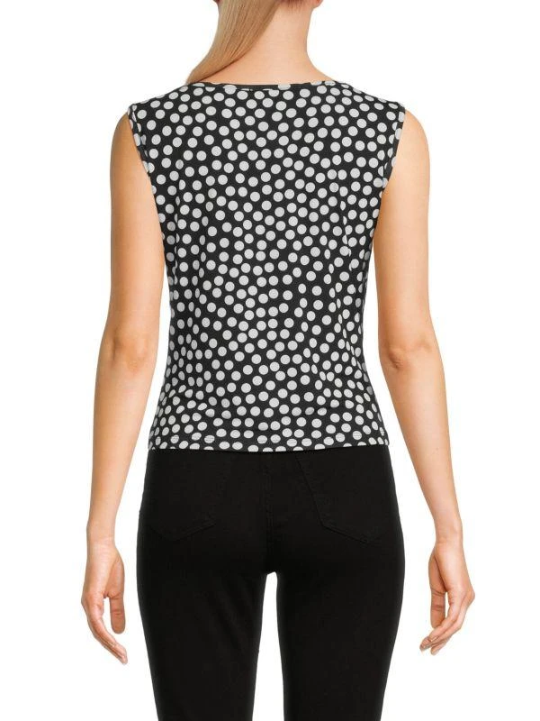 Renee C. Polka Dot Cowl Neck Top 2