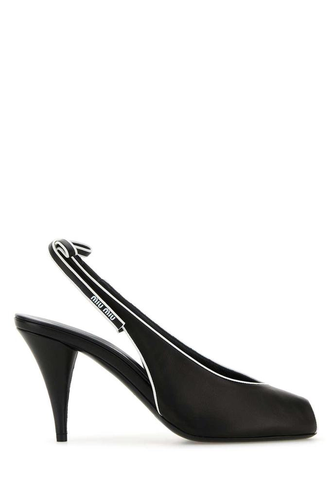 【送料&関税込】Miu Miu Black Nappa Leather Sandals Miu Miu Black Nappa Leather Sandals - Shoes - BeyondStyle