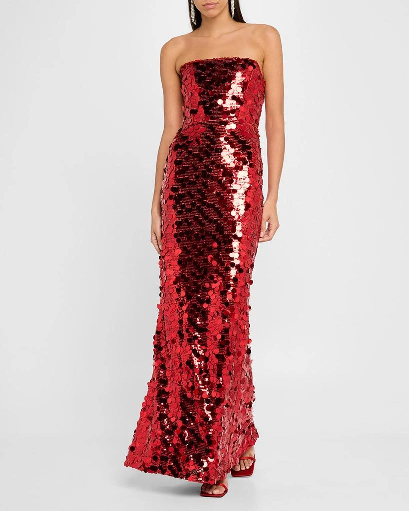 BRONX AND BANCO Farah Strapless Sequin Column Gown 2