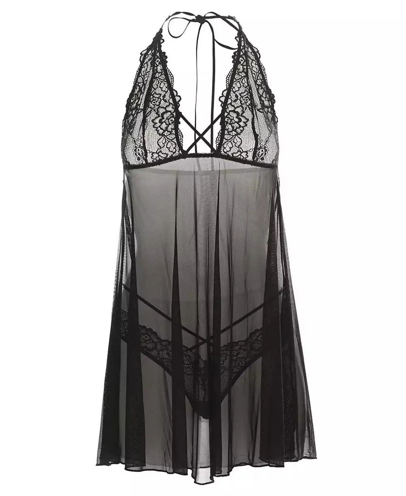 Memoi Women's Clarisse Chemise Nightgown 2pc Lingerie Set 2