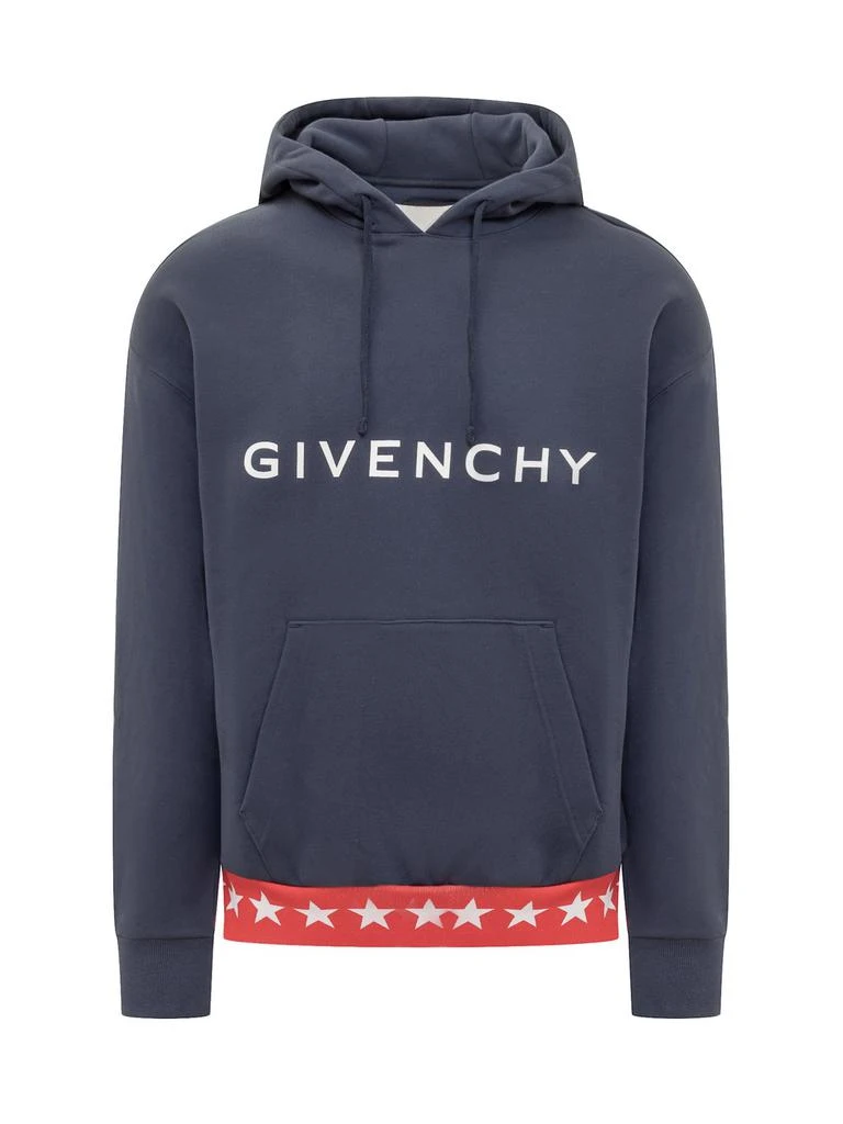 Givenchy Givenchy Logo Printed Drawstring Hoodie 1