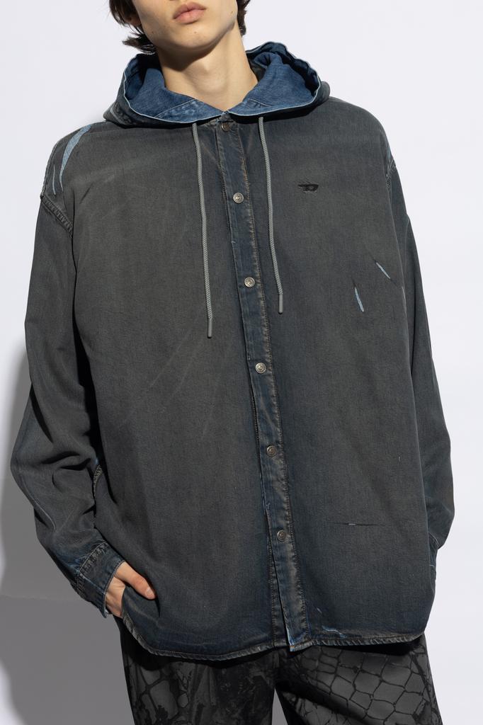Diesel 'D-DEWNY-HOOD-S1' denim shirt - Shirts - BeyondStyle