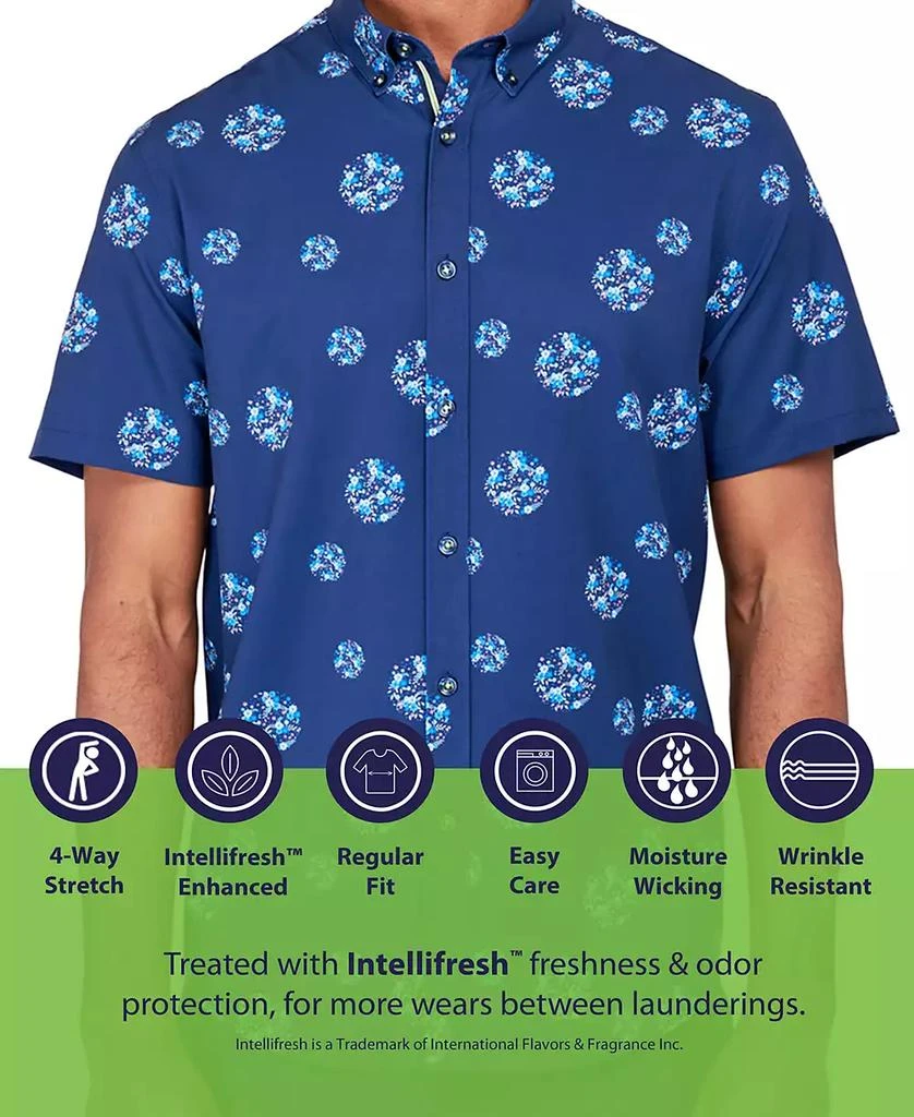 Society of Threads Men's Regular Fit Non-Iron Performance Stretch Floral Print Button-Down Shirt 4