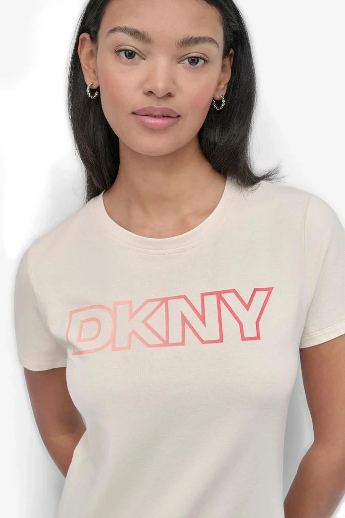 DKNY OMBRE OUTLINE LOGO CREW NECK TEE 6