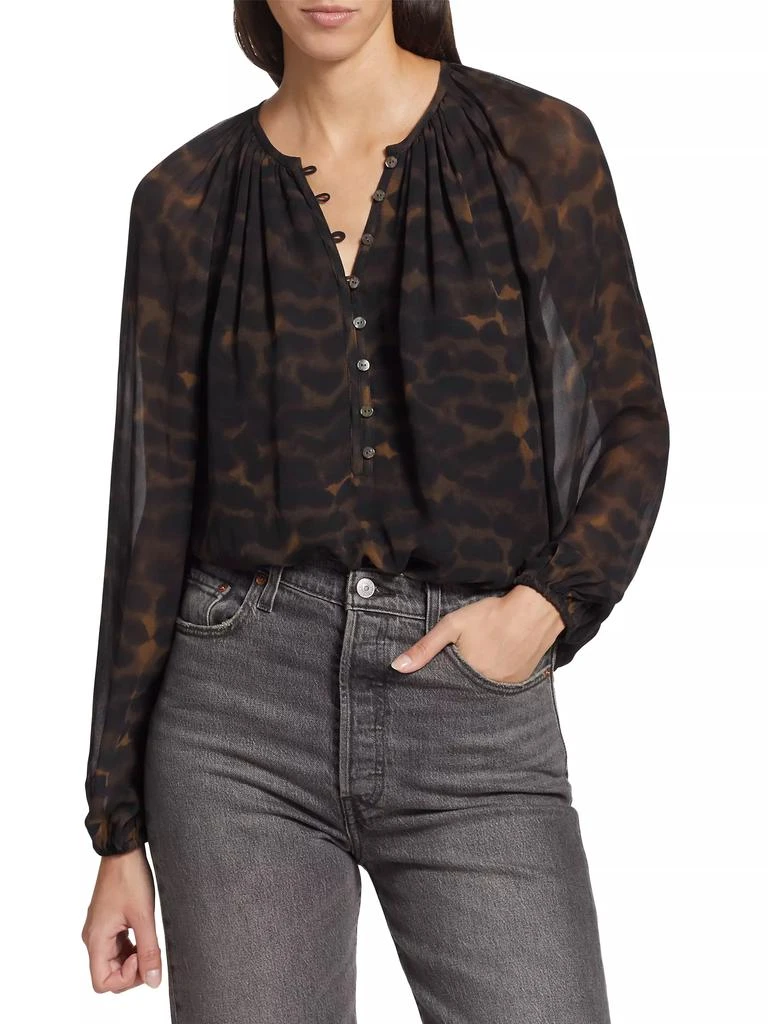Rails Indi Sheer Leopard Blouse 3