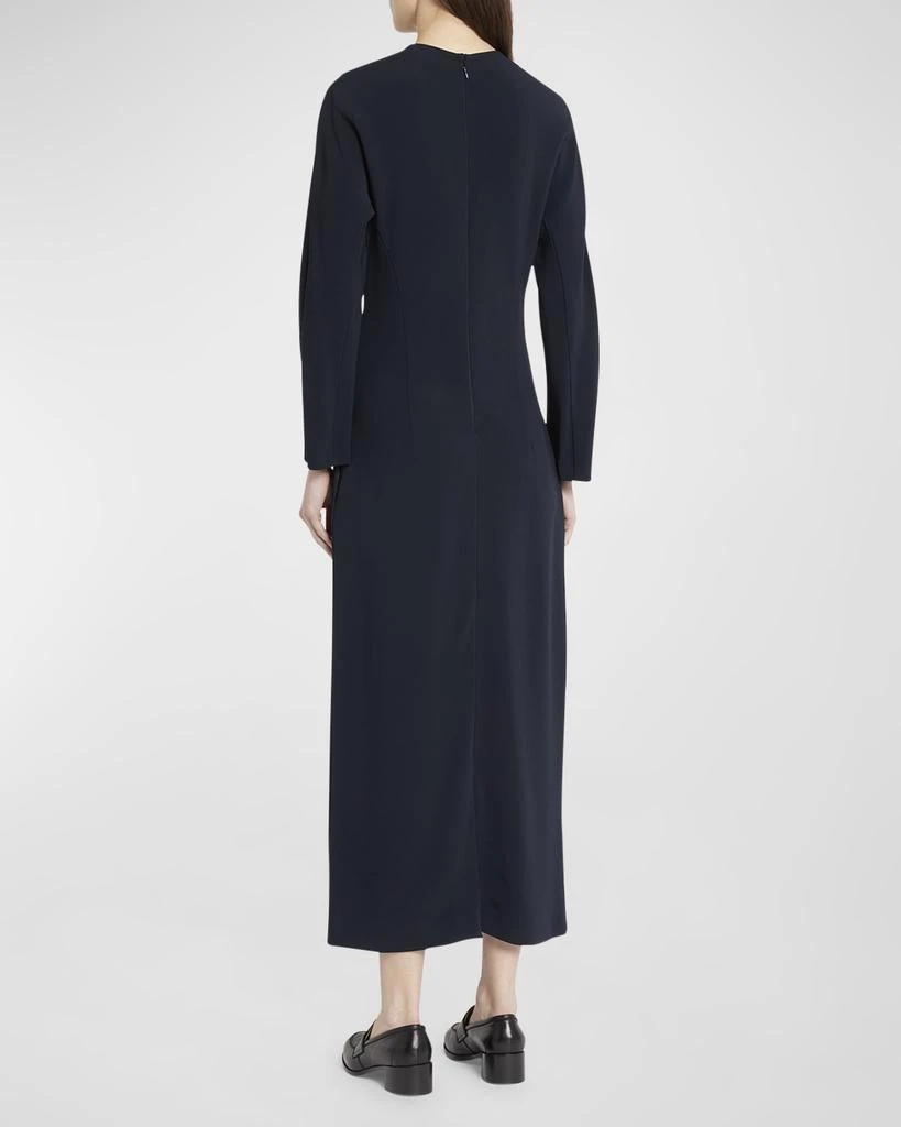 The Row Elia Long-Sleeve Viscose Dress 4