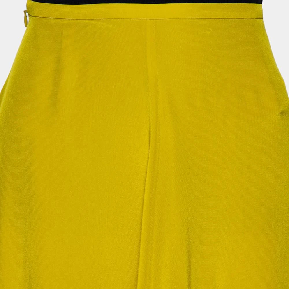 haider ackermann Haider Ackermann Mustard Yellow Silk Flared Maxi Skirt S 4