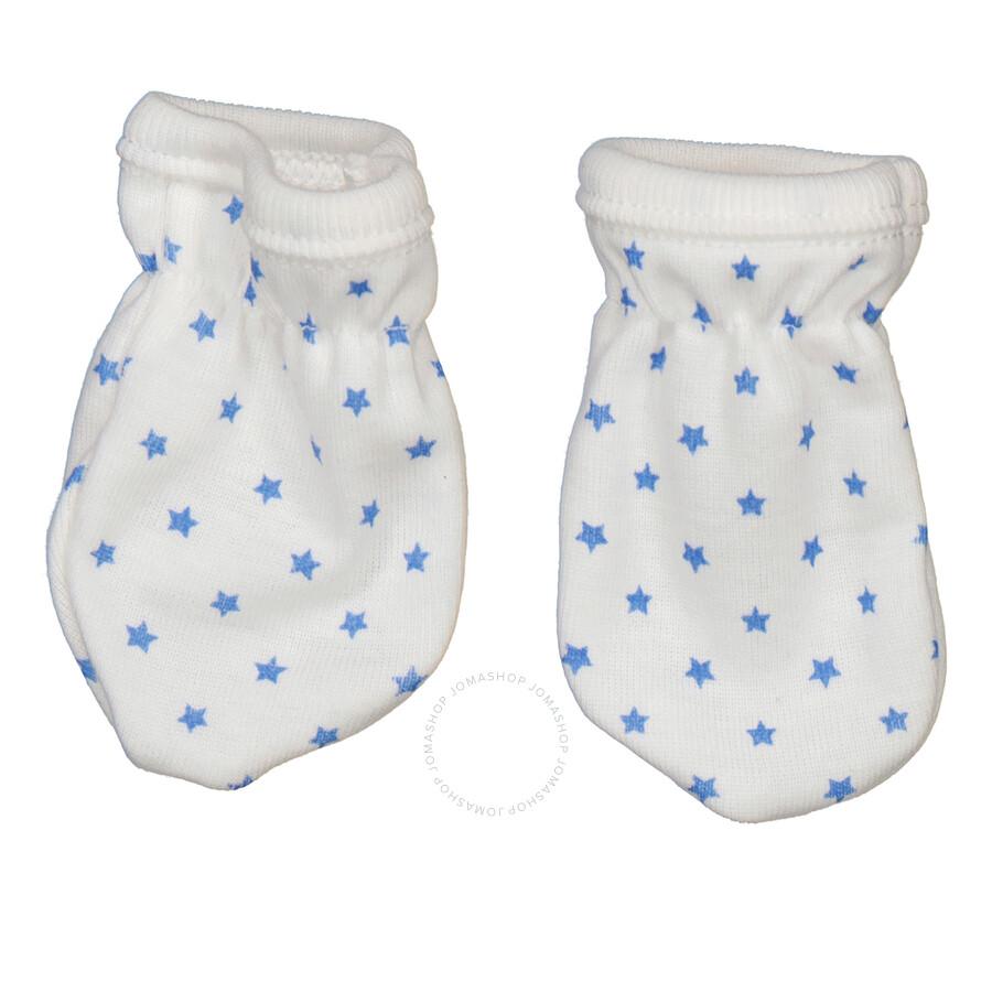 PETIT BATEAU 2-Pack Star Print Organic Cotton Mittens And Bonnet Set