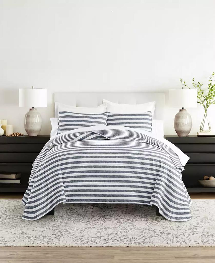 IENJOY HOME Classic Stripe Reversible 3-Pc. Quilt Set
