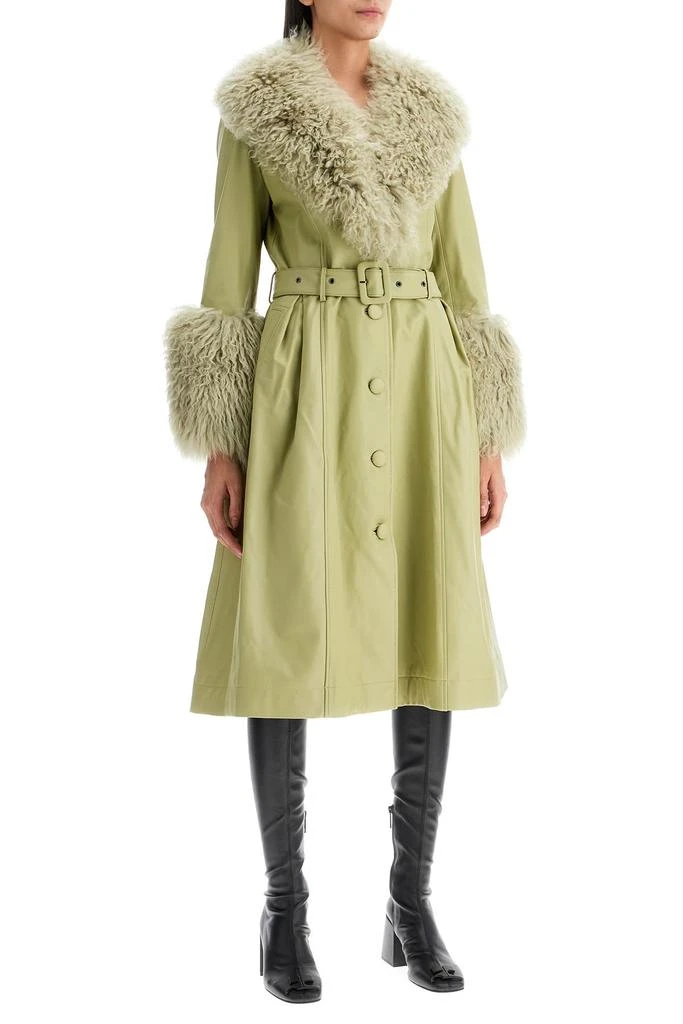 Saks Potts Foxy Leather And Shearling Long Coat 2