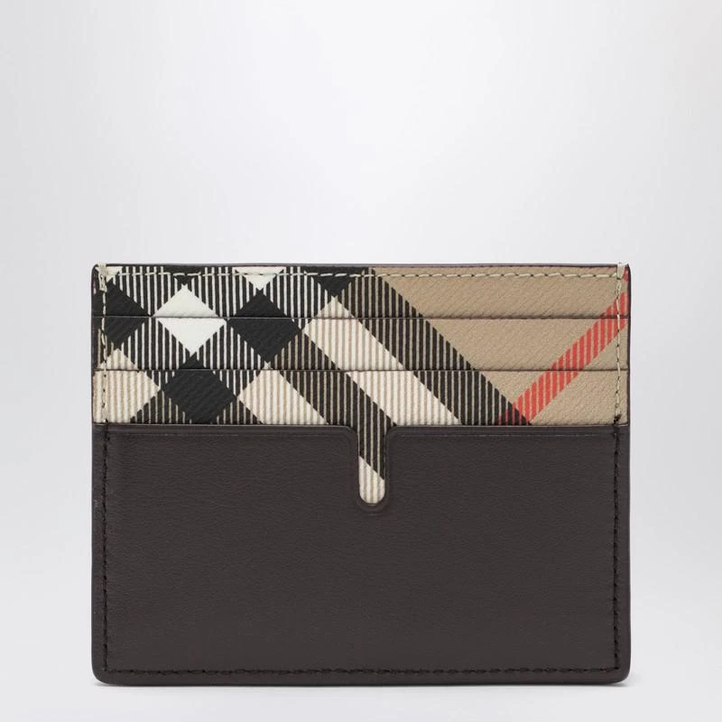 Burberry Pop card holder in beige with Check pattern 2