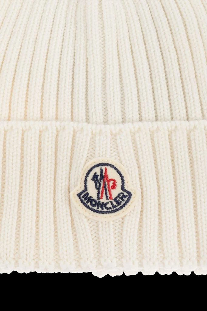 Moncler Moncler Enfant Logo Patch Knitted Beanie 3