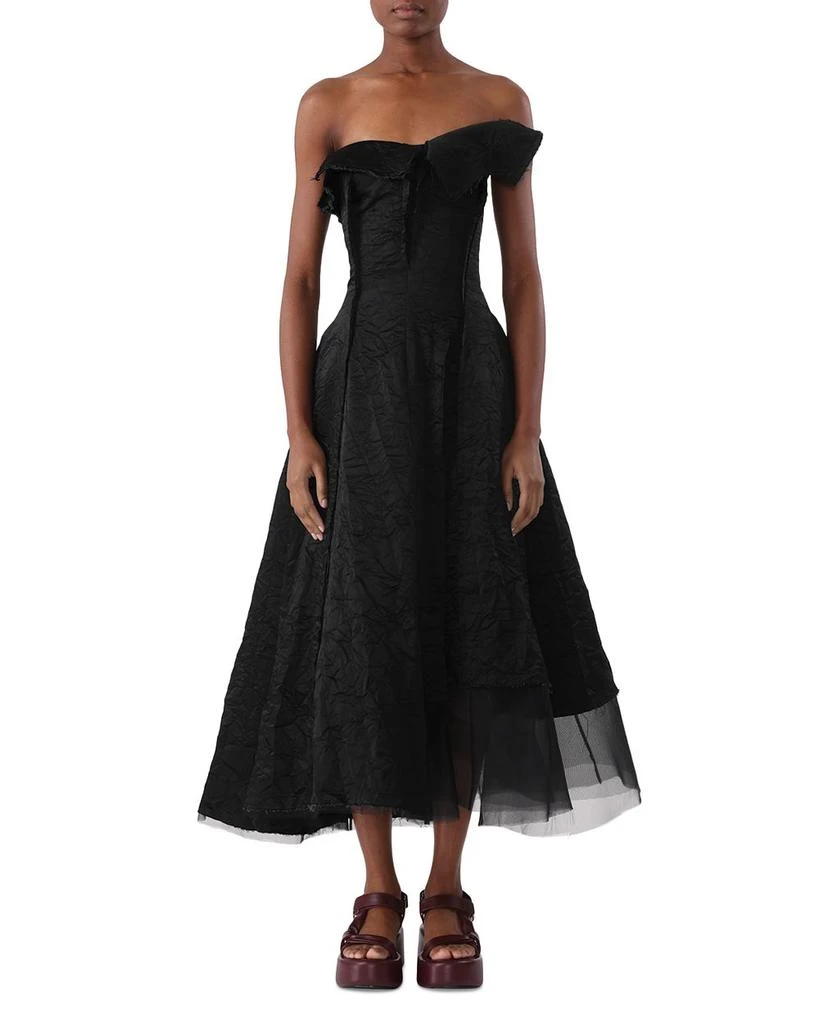 Jason Wu Crushed Satin Strapless Gown 1