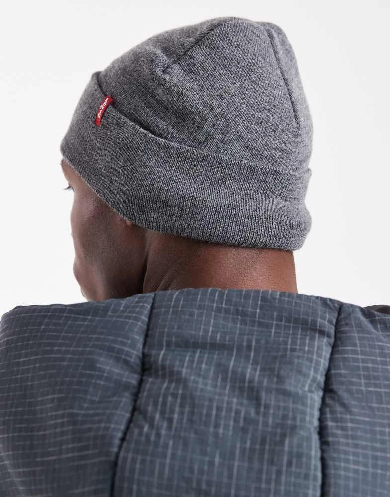 Levi
s Levi
s red tab slouchy knit beanie in grey 2