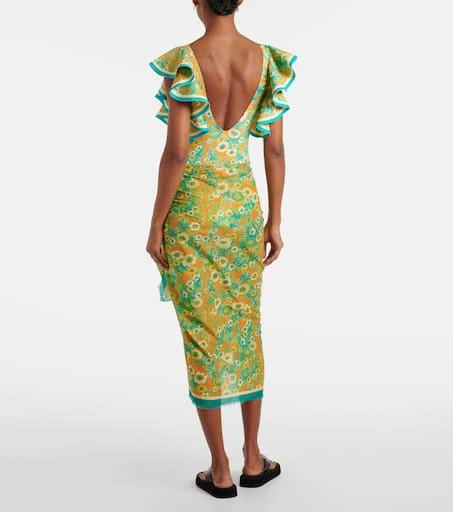 ALÉMAIS Jeff printed cotton beach cover-up 3
