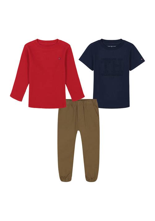 Tommy Hilfiger Hilfiger Boys 4 7 3 Piece T Shirt Set