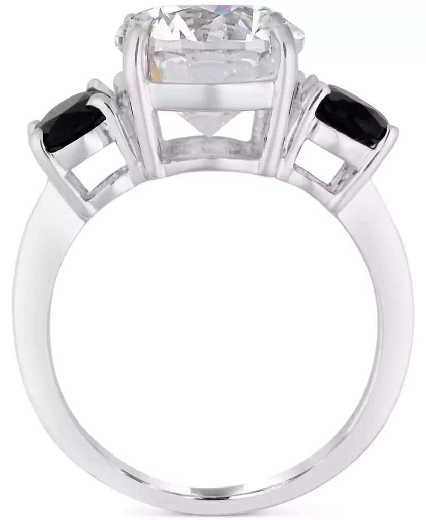 Macy
s White Quartz 4-3/4 ct. t.w. and Black Onyx 2-7 x 5mm Oval Statement Ring in Sterling Silver 4