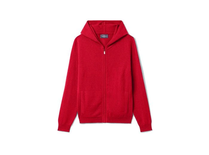 Eric Bompard Pull à capuche zippé - Femme - GARNET