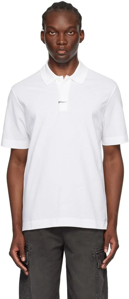 Givenchy White Tie Clip Polo 1
