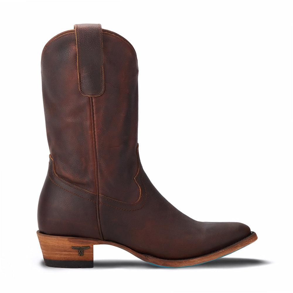 LANE Plain Jane Midi Embroidered Round Toe Cowboy Boots