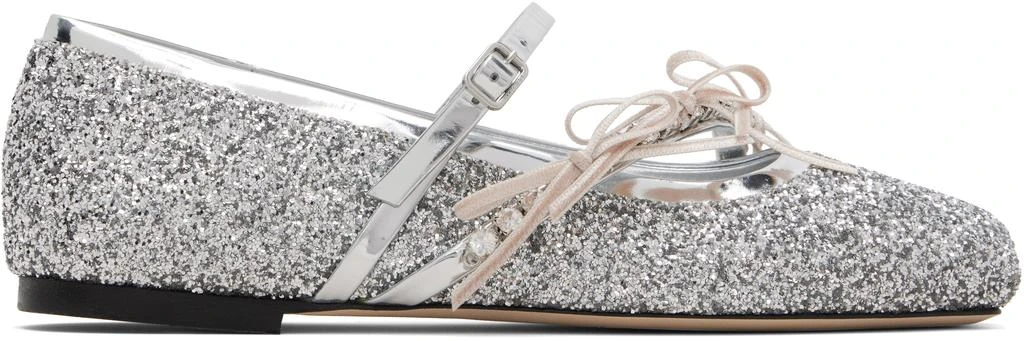 Jimmy Choo Silver Loli Ballerina Flats 1