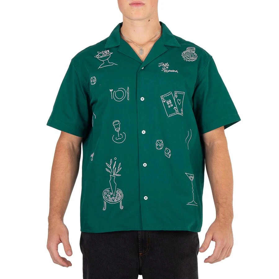Drôle de Monsieur Forest Green La Chemise Brodee Shirt