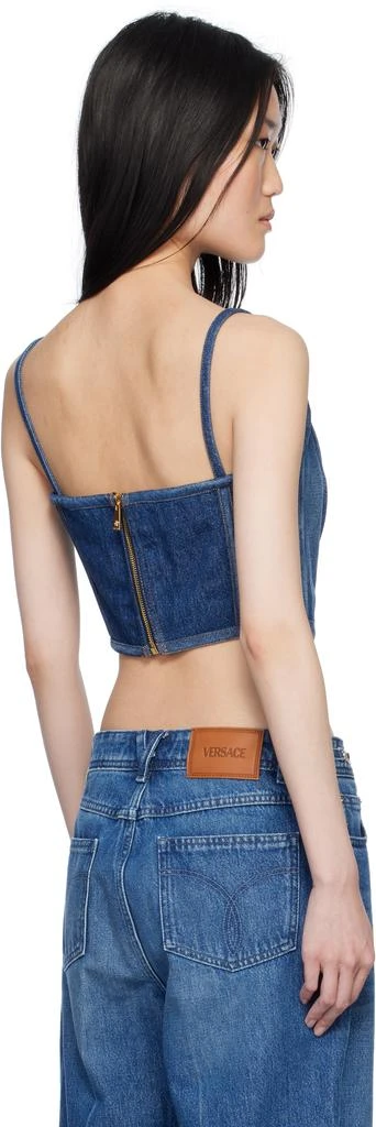 Versace Blue Medusa '95 Denim Tank Top 3