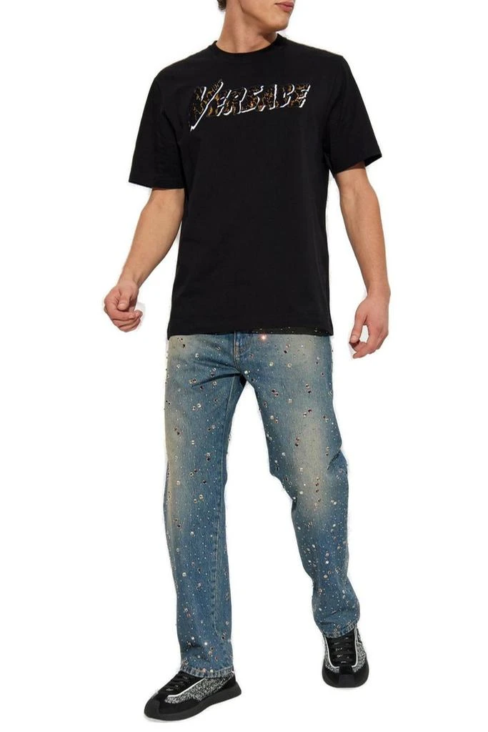Versace Versace Logo-Embellished Crewneck T-Shirt 4