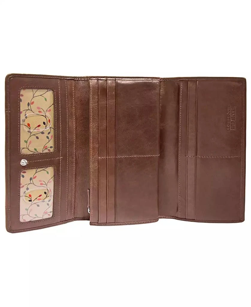 Mancini Leather Goods Casablanca Collection RFID Secure Ladies Trifold Wallet 4