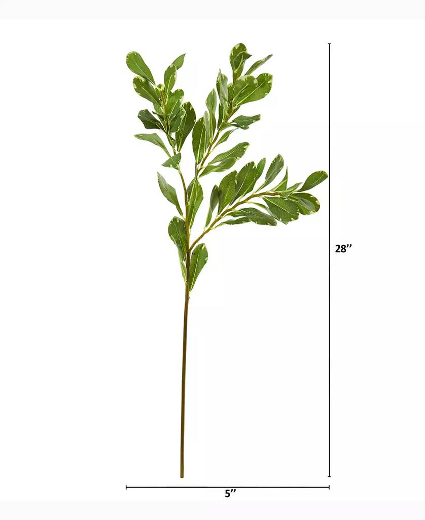 NEARLY NATURAL 28in. Variegated Salal Artificial Spray Set of 4