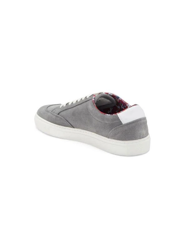 Paisley and Gray Wingtip Suede Oxford Sneakers 3