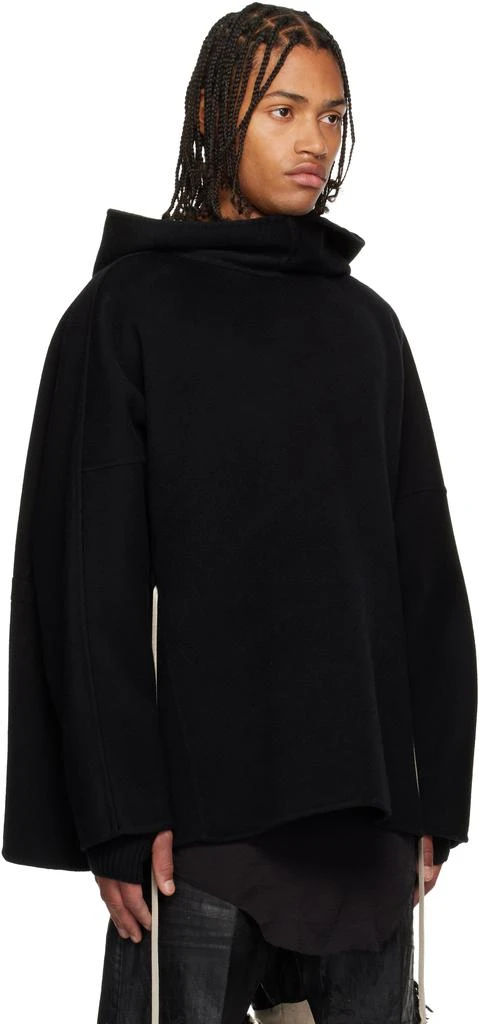Rick Owens Black Concordians Cashmere Tunic Hoodie 2