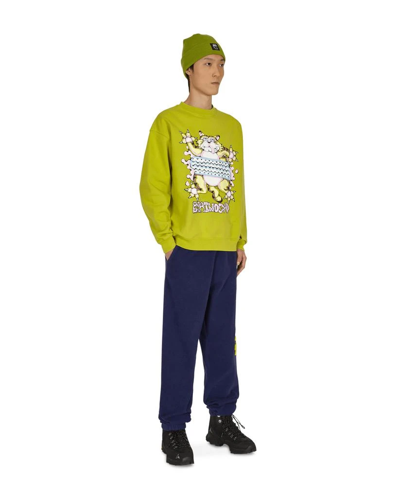 Brain Dead Relaxed Cat Crewneck Sweatshirt Green 4