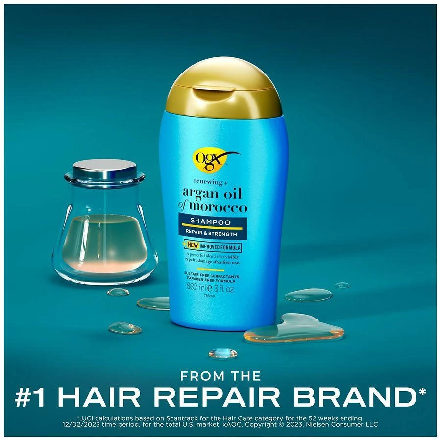 OGX Renewing + Argan Oil of Morocco Shampoo, Damage Repairing Citrus-Fresh, Floral-Green & Woody 3