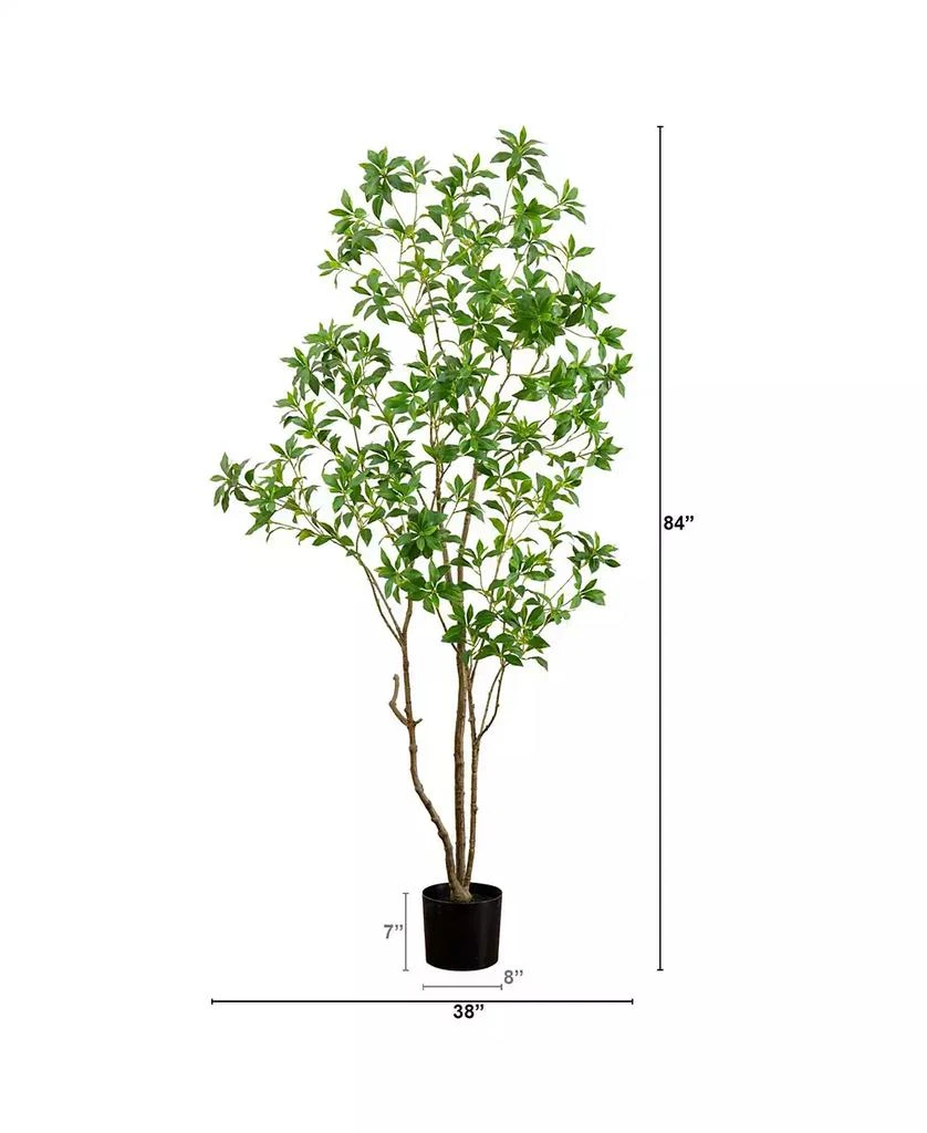 NEARLY NATURAL 7ft. Artificial Minimalist Japanese Pieris Tree with Real Touch Leaves 2