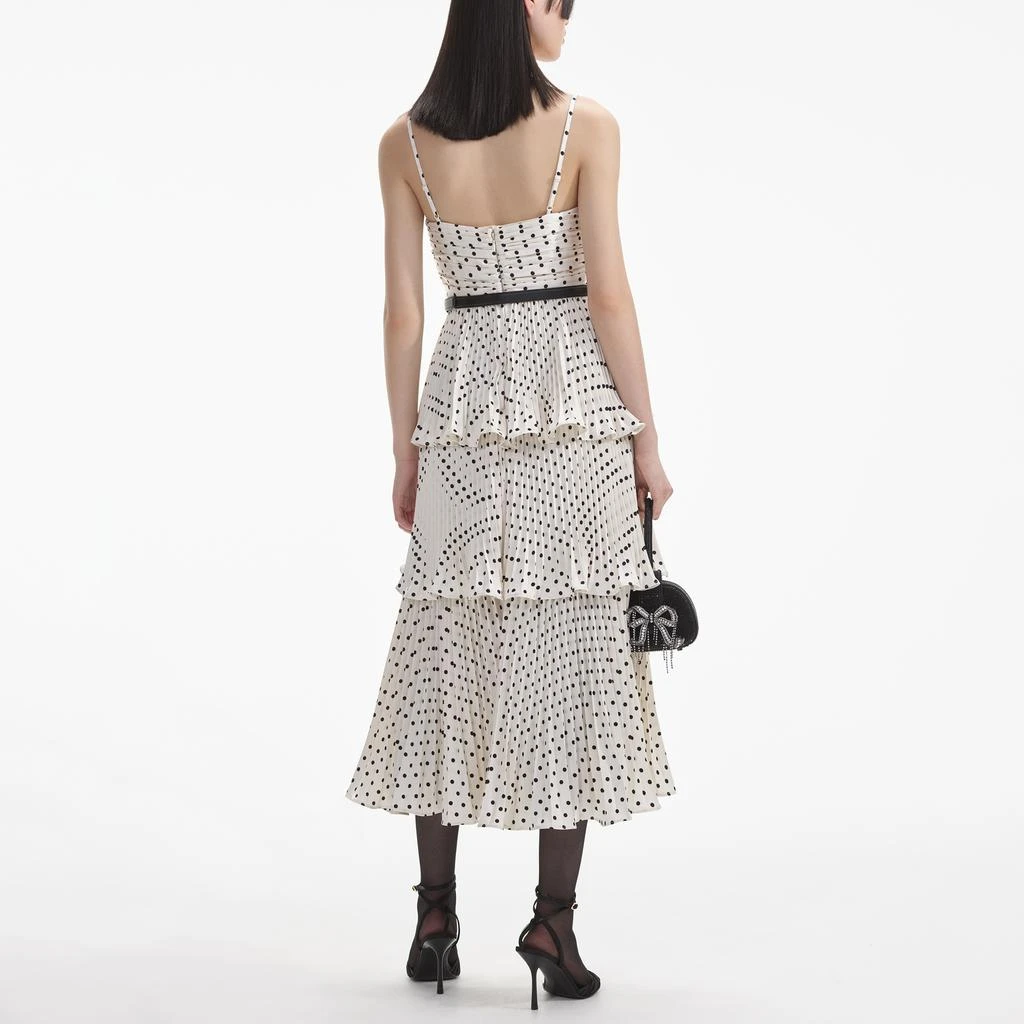 Self Portrait Polka Dot Chiffon Midi Dress 2