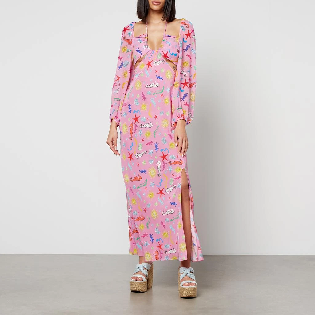 Rixo Rixo Kamilla Printed Silk-Chiffon Midi Dress 1