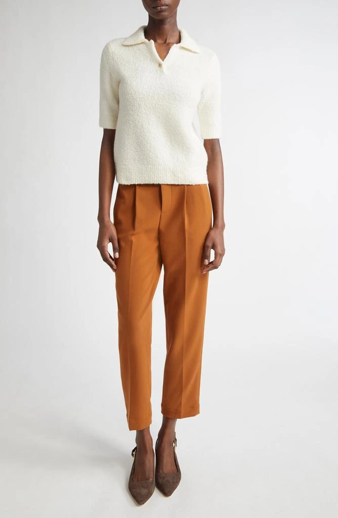 Vince Bouclé Short Sleeve Polo Sweater 2