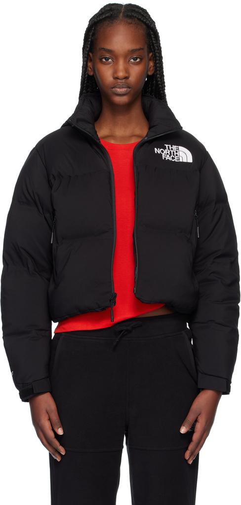 North face black and red puffer jacket best sale