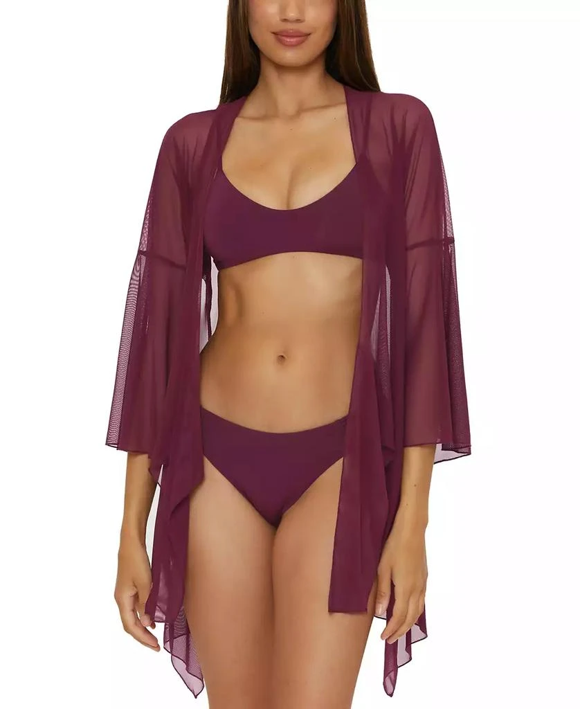 Becca Women's Muse Mesh Tie-Front Cover-Up Tunic 4