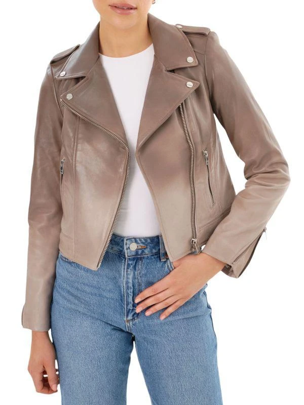 LaMarque Donna Lambskin Leather Biker Jacket 1