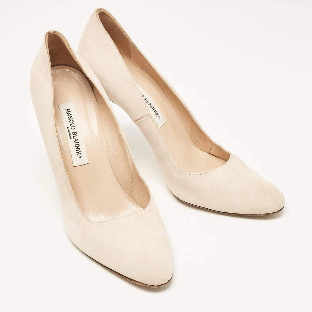 Manolo Blahnik Manolo Blahnik Beige Suede Pointed Toe BB Pumps Size 41 4