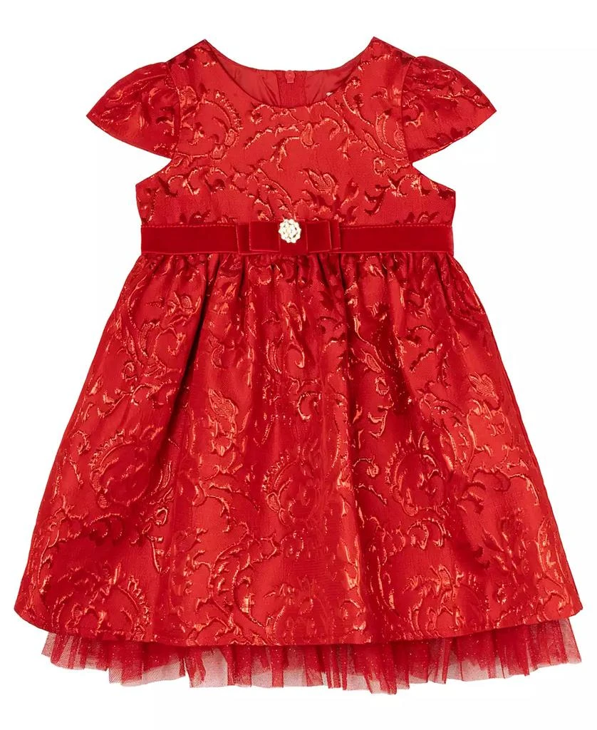 Rare Editions Baby Girl Brocade Social Dress 1