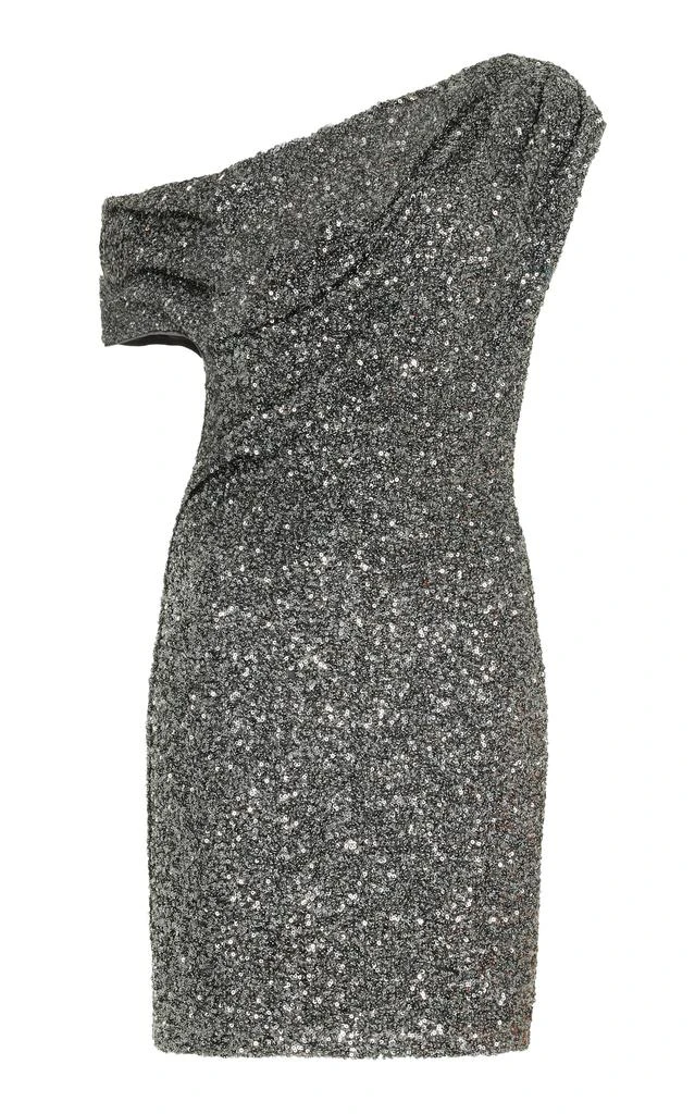 Significant Other Significant Other - Beau Off-The-Shoulder Sequined Mini Dress - Grey - US 8 - Moda Operandi 1