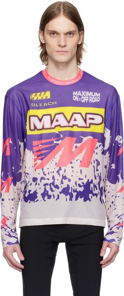 MAAP Purple Bleach Design Werks Edition LS Mesh T-shirt 1