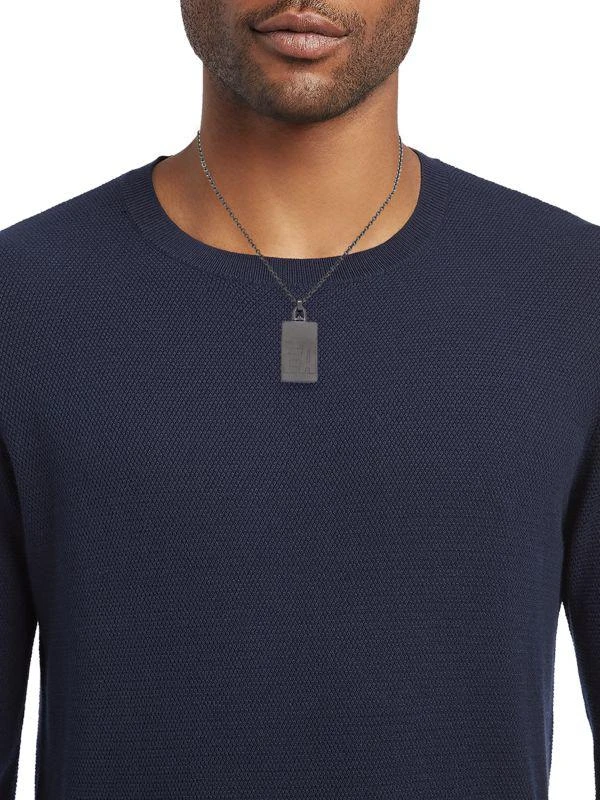 Emporio Armani Logo Reversible Stainless Steel Dog Tag Necklace 2