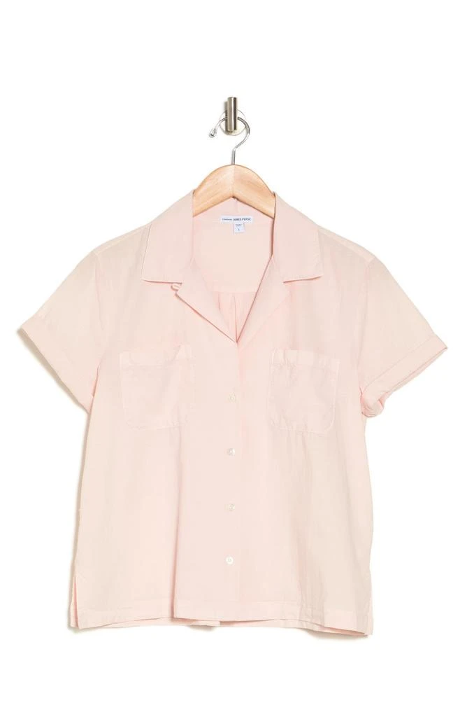 James Perse Cotton Short Sleeve Button-Up Camp Shirt 3