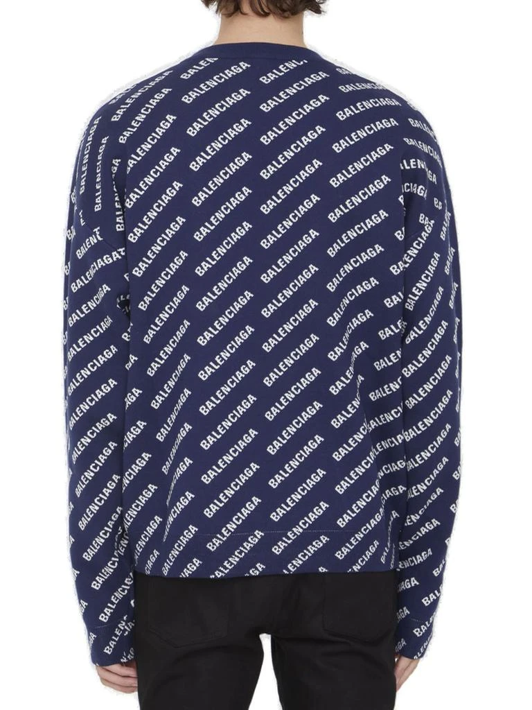 Balenciaga Balenciaga Allover Logo Printed Crewneck Knit Jumper 2