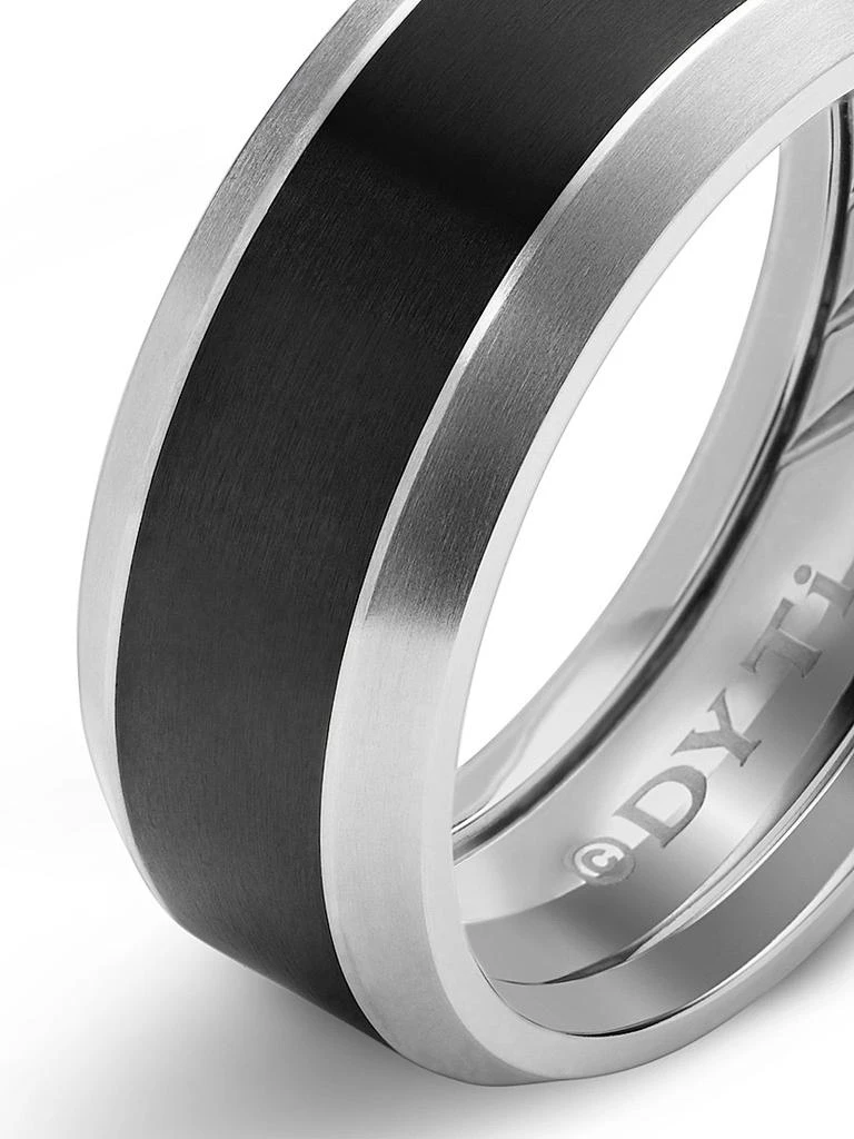 David Yurman Beveled Band Ring in Grey Titanium 6